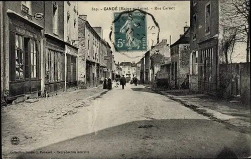 Ak Cande Maine et Loire, Rue Carnot, Commerces