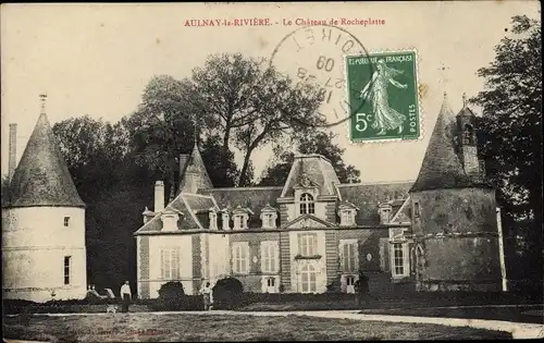 Ak Aulnay-la-Rivière Loiret, Château de Rocheplatte