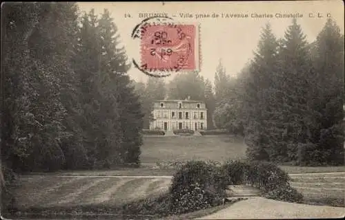 Ak Brunoy Essonne, Villa prise de l´Avenue Charles Christofle