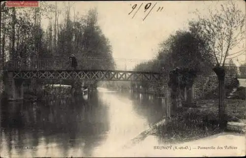 Ak Brunoy Essonne, Passerelle des Vallées