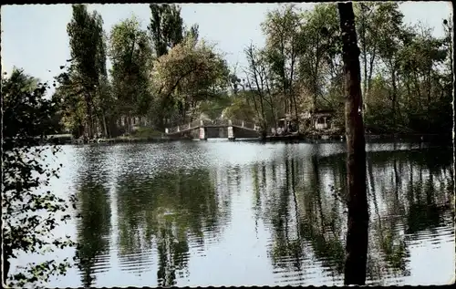 Ak Vigneux sur Seine Essonne, Lac de l´U.S. Métropolitaine