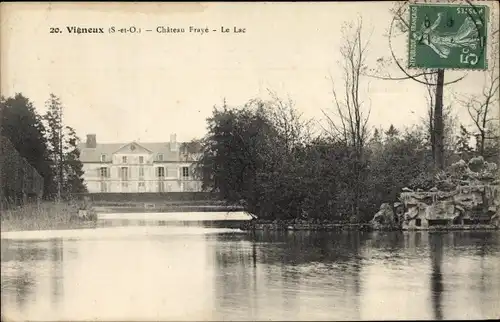 Ak Vigneux sur Seine Essonne, Château Frayé, Le Lac
