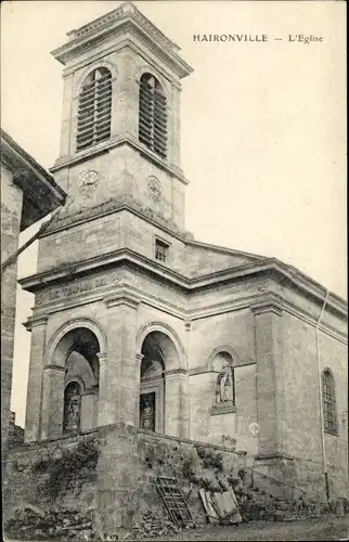 Ak Haironville Lothringen Meuse, L'Eglise