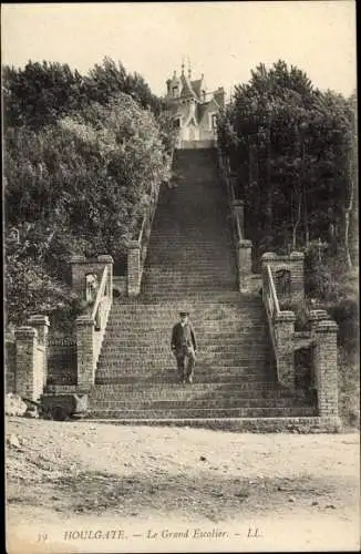 Ak Houlgate Calvados, Le Grand Escalier