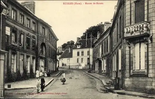 Ak Rugles Eure, Route de Rouen