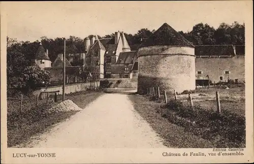 Ak Lucy Yonne, Chateau de Faulin, vue d'ensemble