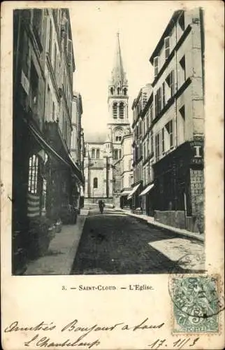 Ak Saint Cloud Hauts de Seine, L´Eglise