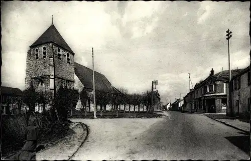 Ak Longnes Yvelines, La Place de l'Eglise