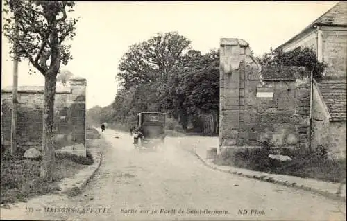 Ak Maisons-Laffitte Yvelines, Sortie sur la Foret de Saint Germain