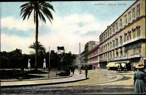 Ak Napoli Neapel Campania, Piazza Vittoria