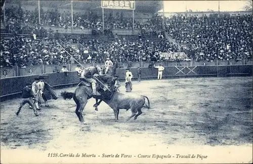 Ak Corrida de Muerta, Suerte de Varas, Stierkampf