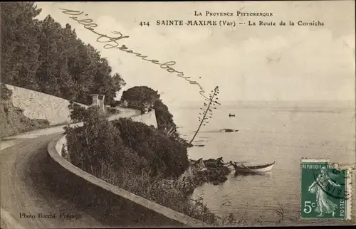 Ak Sainte Maxime Var, La Route de la Corniche