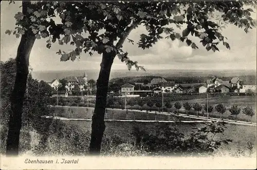 Ak Ebenhausen im Isartal Schäftlarn in Oberbayern, Blick auf den Ort