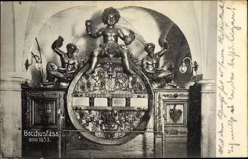 Ak Vegesack Bremen, Rathskeller, Bacchusfass