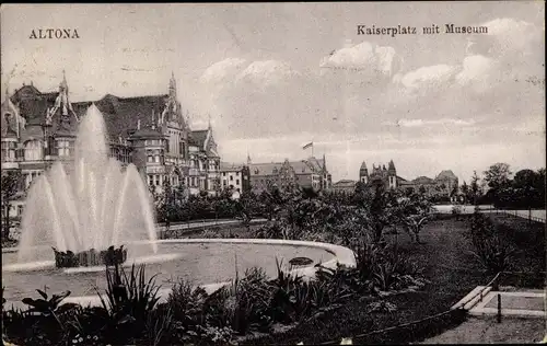 Ak Hamburg Altona, Kaiserplatz mit Museum