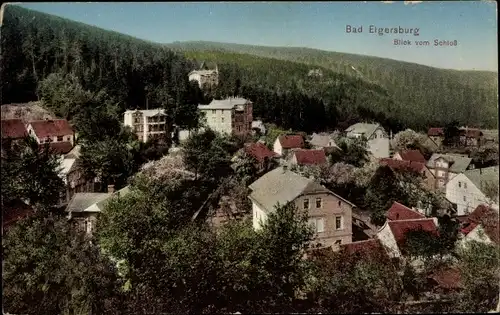 Ak Elgersburg in Thüringen, Teilansicht vom Schloss aus gesehen