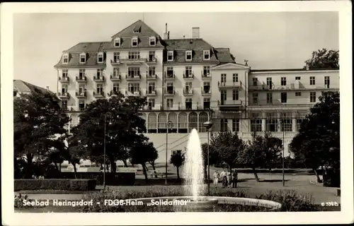 Ak Ostseebad Heringsdorf auf Usedom, FDGB Heim Solidarität