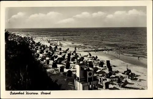 Ak Ostseebad Koserow auf Usedom, Strandpartie