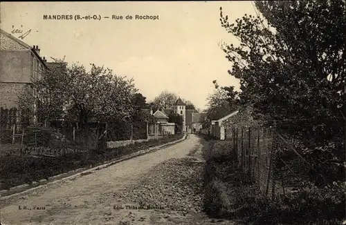 Ak Mandres Val de Marne, Rue de Rochopt