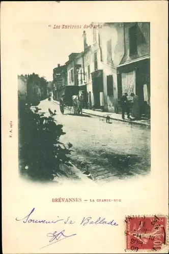 Ak Brevannes Val de Marne, La Grande Rue