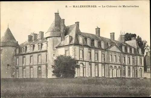 Ak Malherbes Loiret, Château de Malesherbes