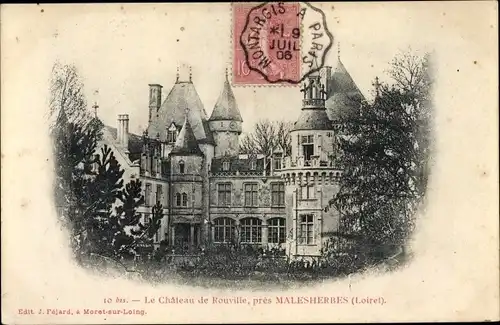 Ak Malherbes Loiret, Château de Rouville