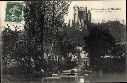 Ak Lavardin Loir et Cher, Ruines de l'ancien Gue