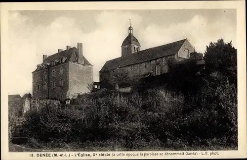 Ak Denée Maine et Loire, L'Eglise, Xe siecle