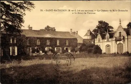 Ak Saint Mathurin sur Loire Maine et Loire, Le Chateau de Mille Bretesche a St Remy la Varenne