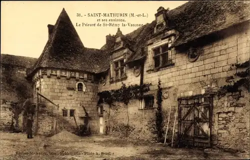 Ak Saint Mathurin sur Loire Maine et Loire, Le Prieure de Saint Remy la Varenne