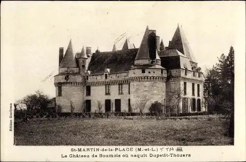 Ak Saint Martin de la Place Maine et Loire, Le Chateau de Boumois ou naquit Dupetit Thouers