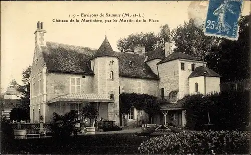 Ak Saint Martin de la Place Maine et Loire, Chateau de la Martiniere