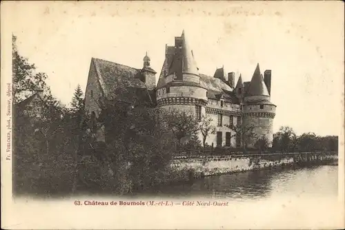 Ak Saint Martin de la Place Maine et Loire, Chateau de Boumois, Cote Nord Ouest