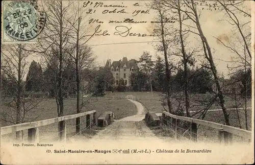 Ak Saint Macaire en Mauges Maine et Loire, Chateau de la Bernadiere