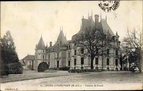 Ak Nueil sous Passavant Maine-et-Loire, Château de Preuil