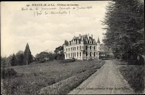 Ak Sceaux d’Anjou Maine et Loire, Château de Launay