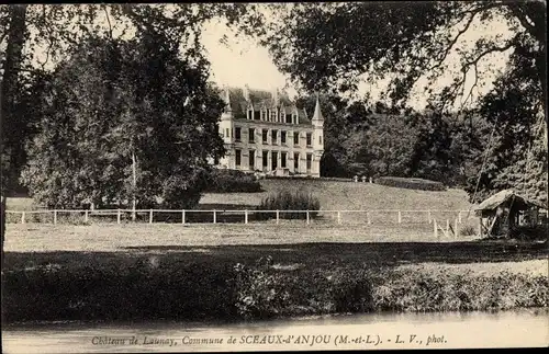 Ak Sceaux d’Anjou Maine et Loire, Château de Launay