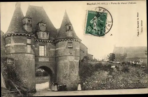 Ak Durtal Maine et Loire, Porte du Vieux Château