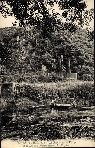 Ak Roussay Maine et Loire, Le Rocher de la Vierge