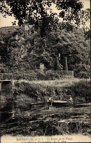 Ak Roussay Maine et Loire, Le Rocher de la Vierge