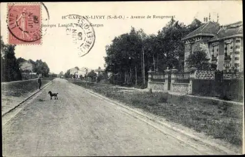 Ak Livry Gargan Seine Saint Denis, Avenue de Rougemont