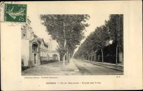 Ak Livry Gargan Seine Saint Denis, Route Nationale, Écoles des Filles