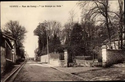 Ak Yerres Essonne, Rue de Concy, La Grange au Bois