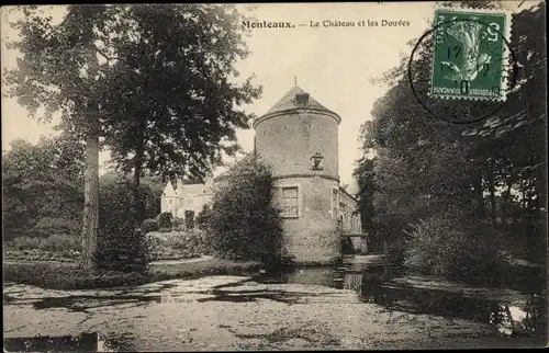 Ak Monteaux Loir et Cher, Le Château et les Douves