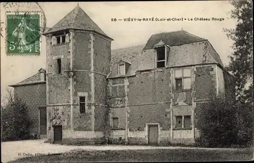 Ak Viévy le Rayé Loir-et-Cher, Le Château Rouge