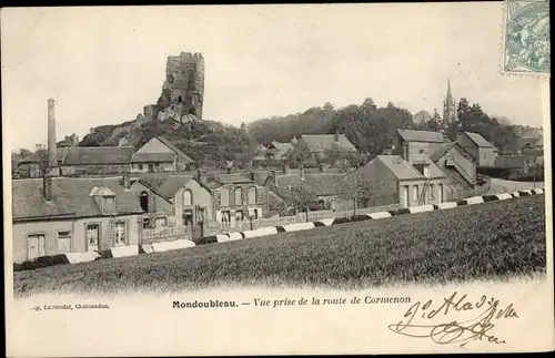 Ak Mondoubleau Loir et Cher, Vue prise de la Route de Cormemon