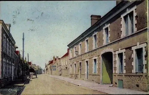 Ak Villefranche sur Cher Loir et Cher, Route Nationale de Nevers à Tours