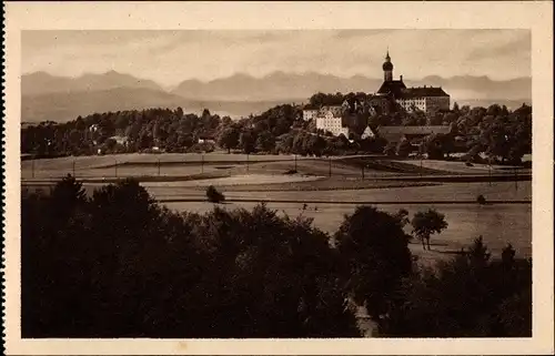 Ak Andechs am Ammersee, Kloster Andechs, Panorama