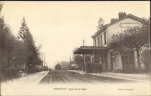 Ak Mormant Seine et Marne, Quai de la Gare