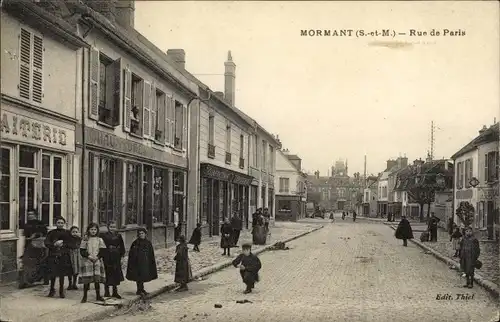 Ak Mormant Seine et Marne, Rue de Paris